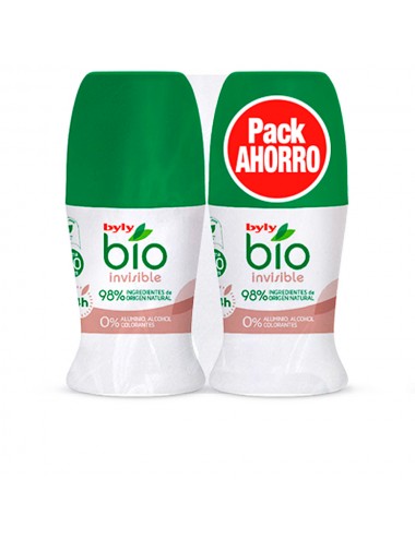 BIO NATURAL 0% Déodorant roll-on invisible Pack 2 pièces
