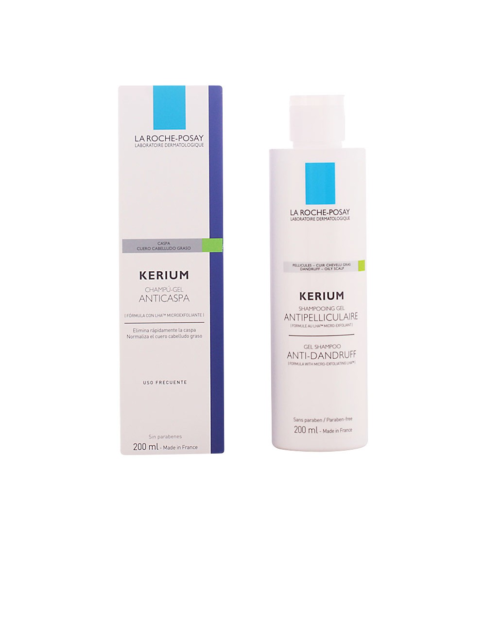 KERIUM shampooing gel antipelliculaire micro-exfoliant 200ml NE76826