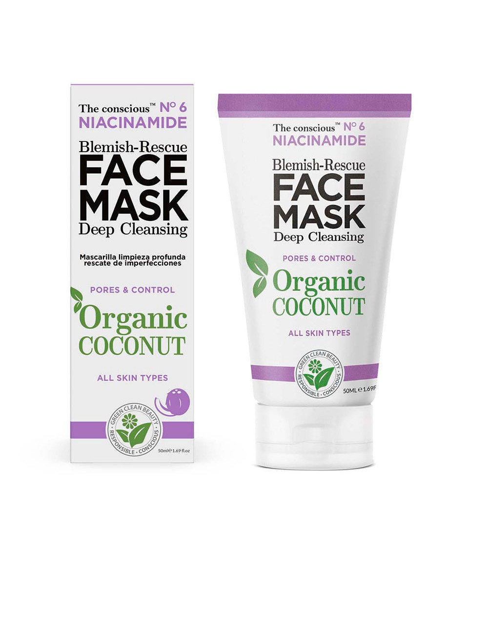 NIACINAMIDE blemish-rescue face mask organic coconut 50 ml