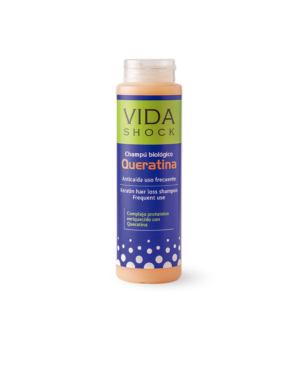 VIDA SHOCK shampooing bio à la kératine anti-chute de cheveux 300 ml