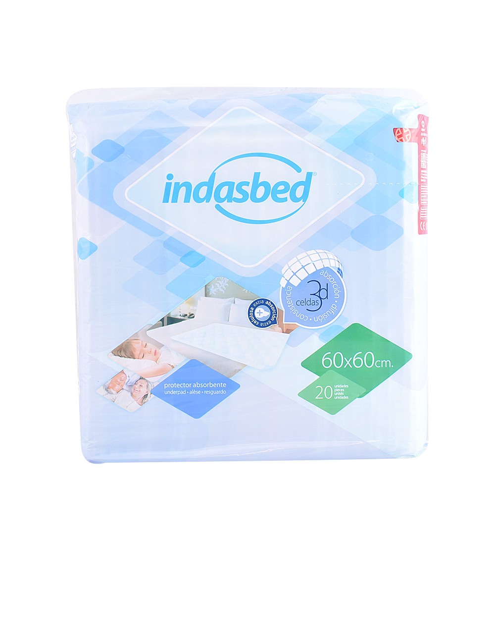INDASBED protector absorbente 60x60 cm 20 uds NE100406