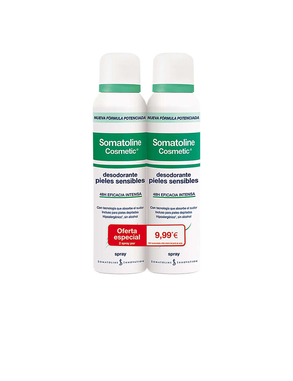Déodorant spray peaux sensibles Pack 2 pièces