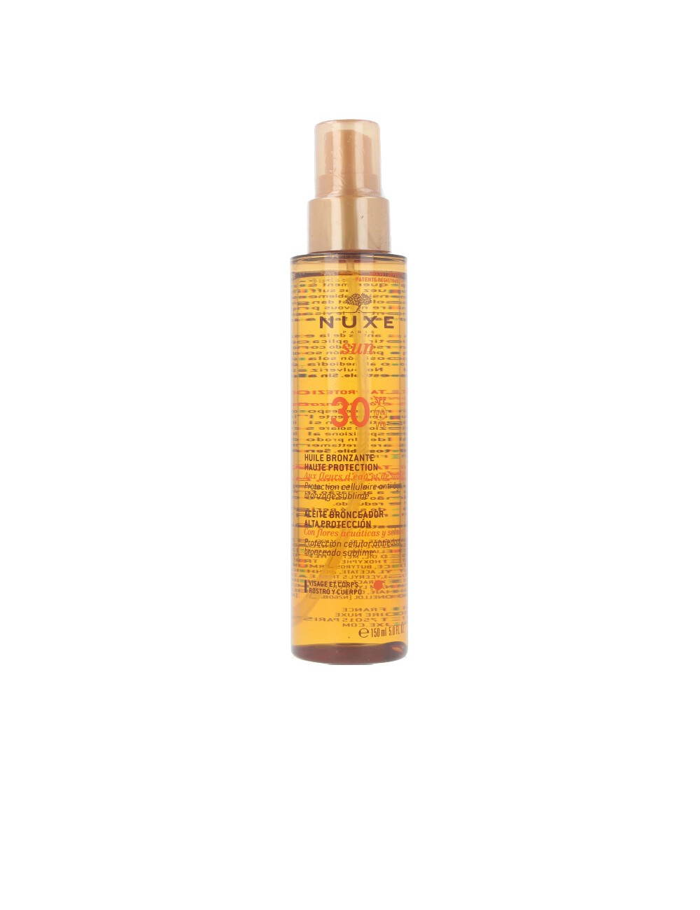NUXE SUN huile bronzante haute protection SPF30 spray 150 ml NE112792